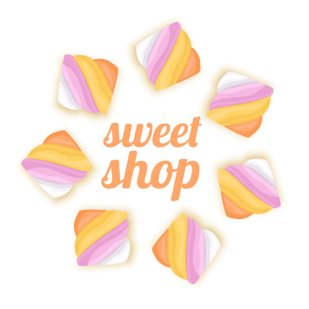 糖果店五彩缤纷的糖果海报背景图片下载