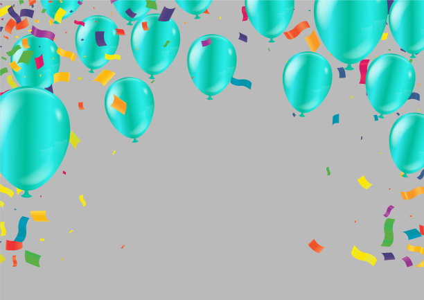 蓝色现实光泽的气球背景图片下载