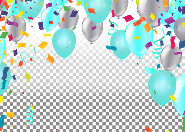 蓝色现实光泽的气球背景图片下载