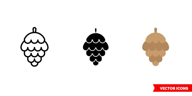 锥形图标3种类型的孤立符号符号图片下载