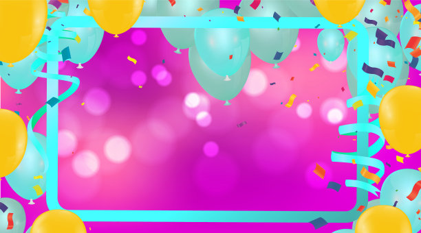 蓝色现实光泽的气球背景图片下载