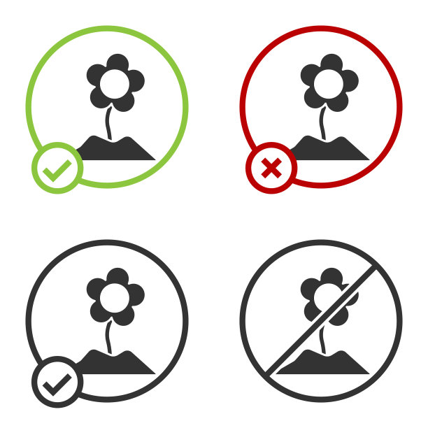 黑色花图标孤立在白色背景图片下载