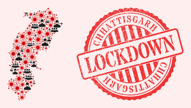 冠状病毒和蒙面人马赛克恰蒂斯加尔图片下载