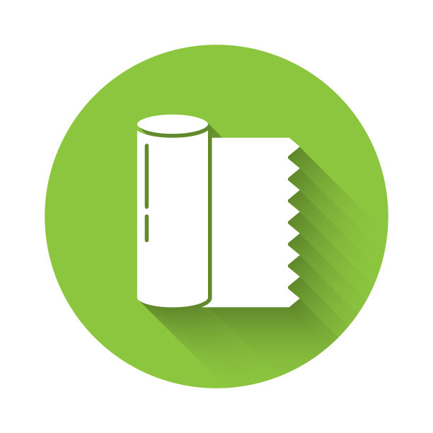 白色纺织织物卷标与长隔离图片下载