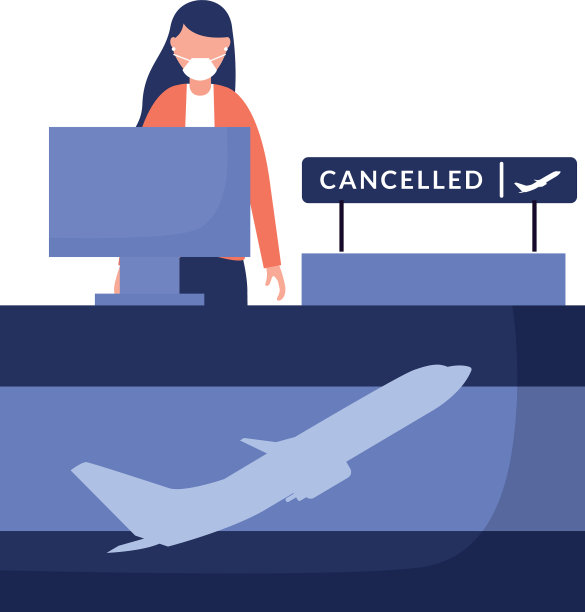 机场接待处戴医用口罩的妇女图片下载