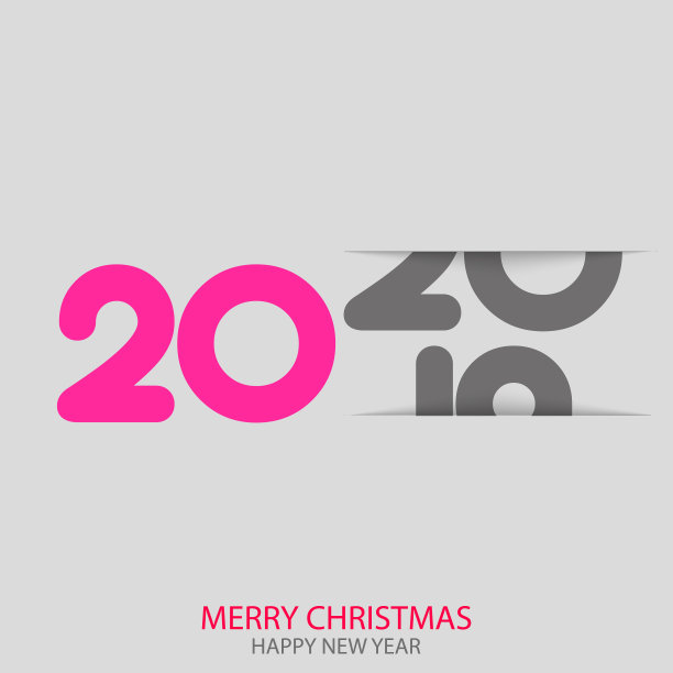 快乐的2020年贺卡与创意的文字图片下载