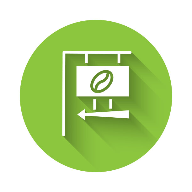 白街招牌咖啡图标孤立图片下载