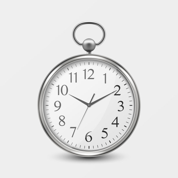 3d现实金属银老式怀表图片下载