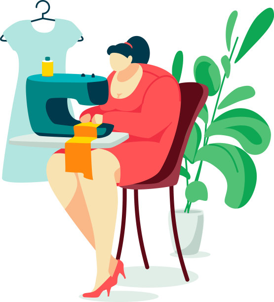 女式缝人缝纫图片下载