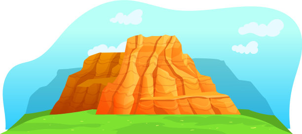 美国山脉自然景观橙色图片下载