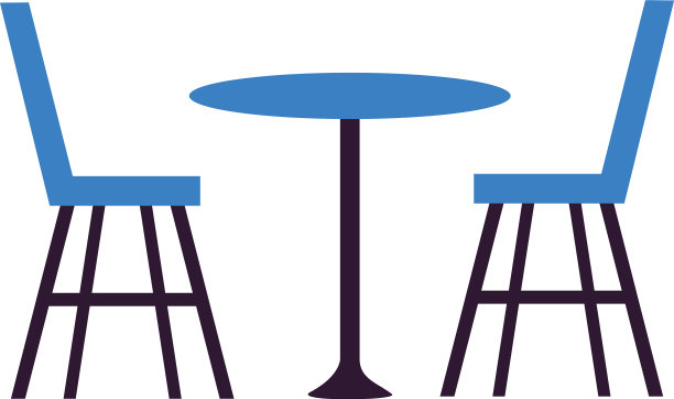 餐厅餐桌配椅子设计图片下载