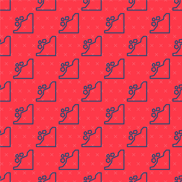 蓝线滑坡图标隔离无缝模式图片下载