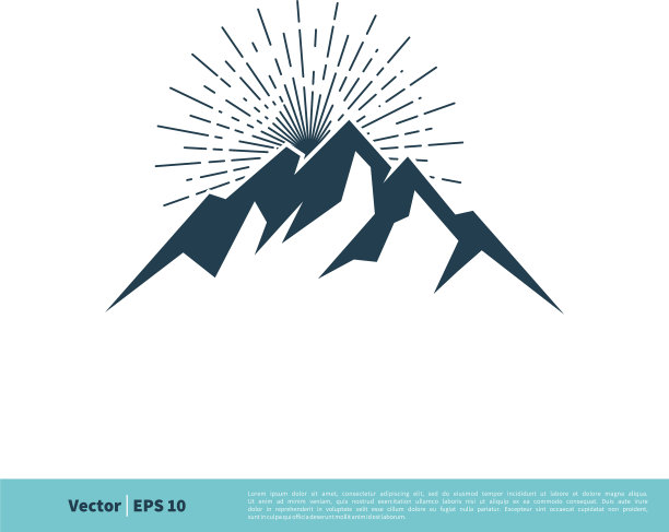 石山图标标志模板设计eps 10图片下载