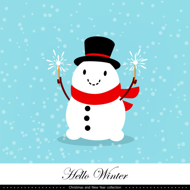 好玩的雪人冬天圣诞节和新年图片下载