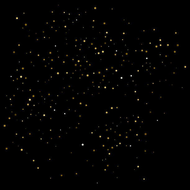 金色星星五彩纸屑庆祝节日装饰图片下载