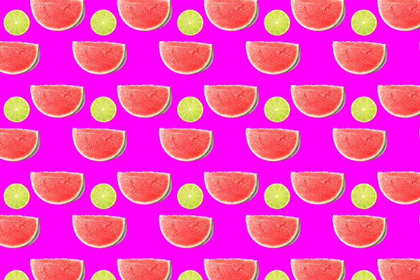 图案的新鲜水果孤立在创造性的颜色纹理图片下载