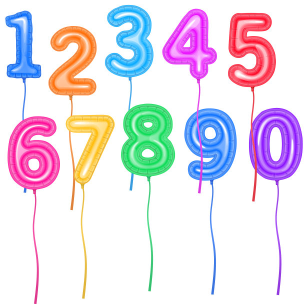 以彩色铝箔气球的形状图片下载