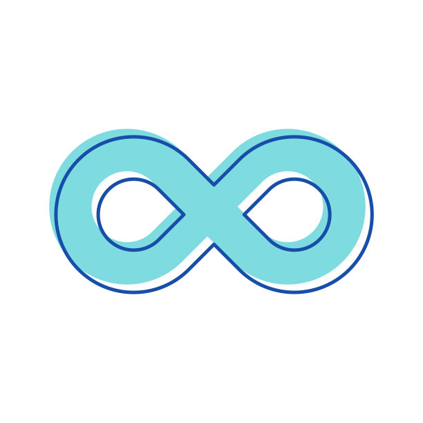 无限符号曲线轮廓在形状八图片下载