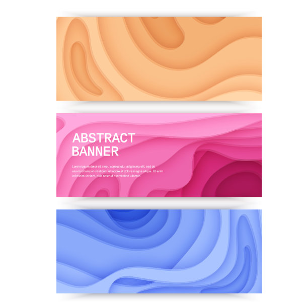 水平横幅设置3d抽象背景图片下载