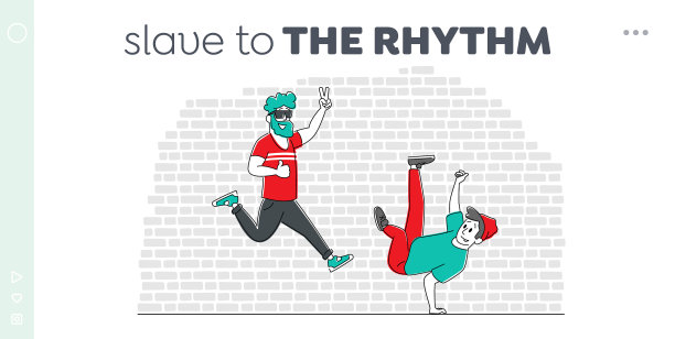 嘻哈舞者表演登陆页面模板图片下载