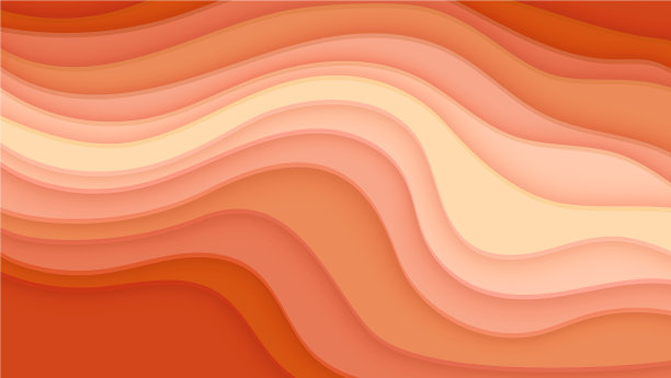 剪纸背景橘色抽象图片下载