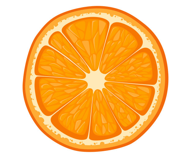 橙色薄片孤立在白色背景上图片下载