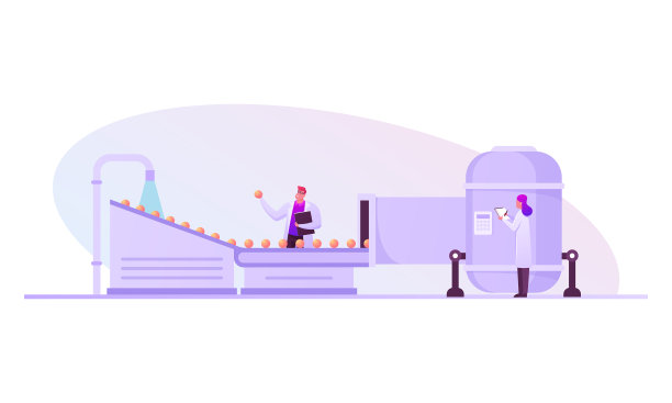 身穿白袍的工人形象站在那里图片下载