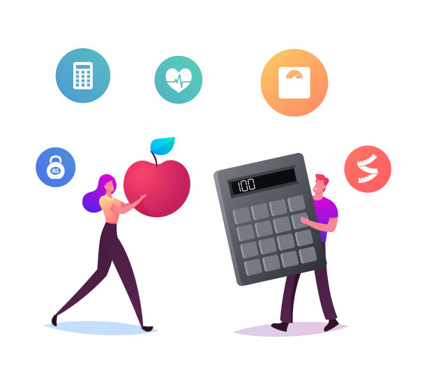 节食健康饮食概念小雄和图片下载