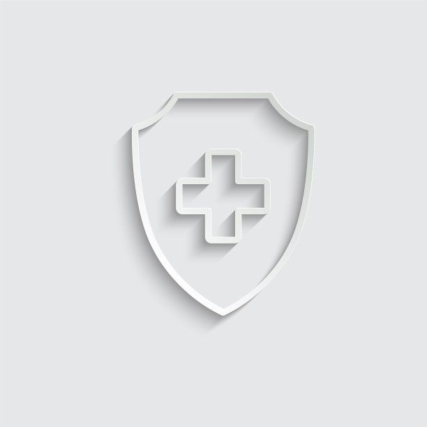 纸质医疗盾牌图标，医疗保护标志图片下载