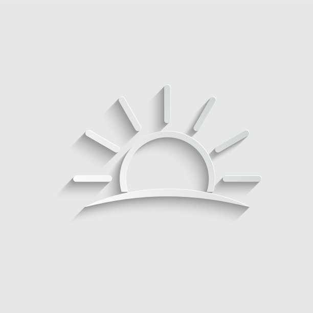 纸日落图标日出图标天气符号图片下载