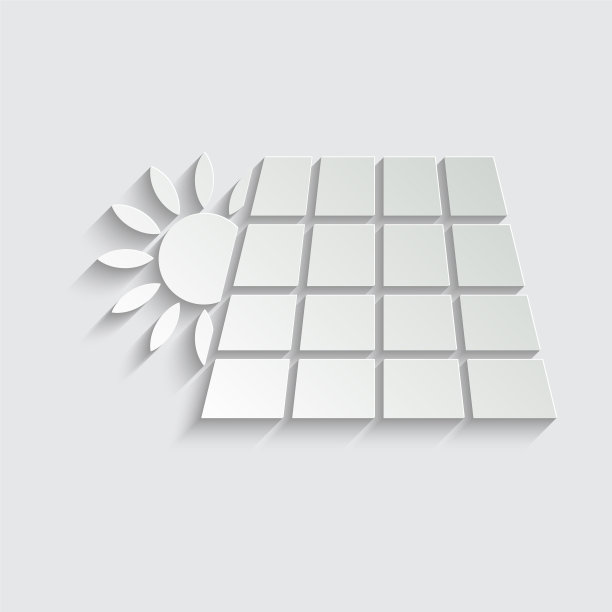 纸太阳能电池图标黑色太阳能电池板图片下载