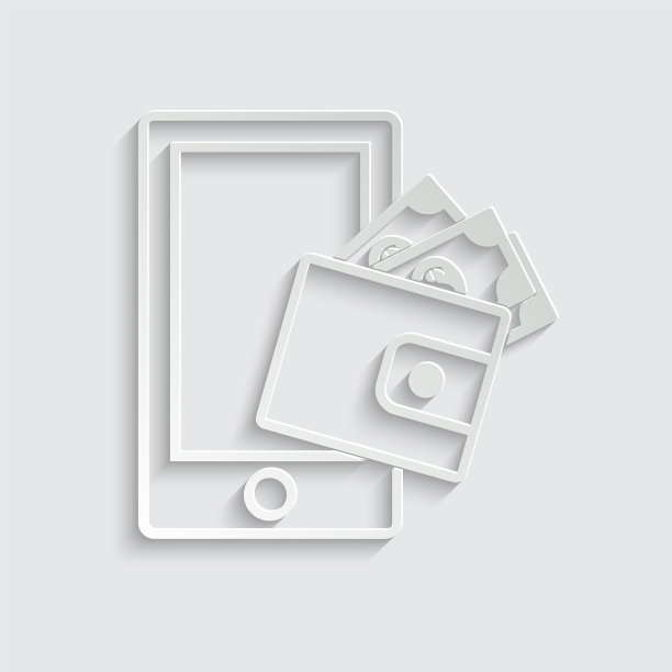 移动支付图标手机与金钱图标图片下载