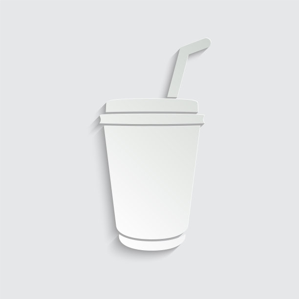 一次性杯咖啡图标咖啡馆的标志图片下载