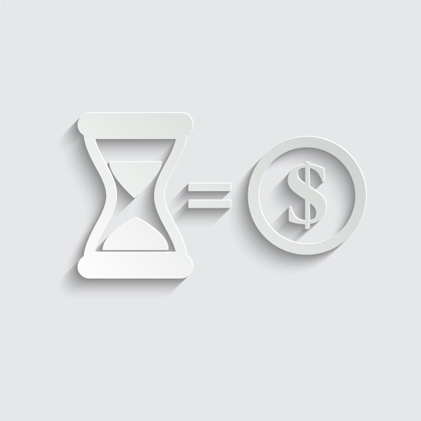 时间是金钱的象征硬币和沙漏的象征图片下载