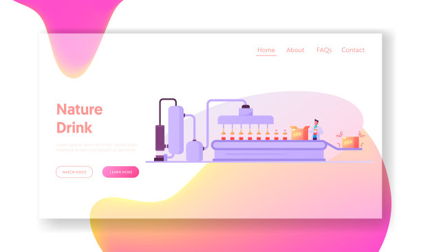 制造工厂生产果汁登陆页图片下载