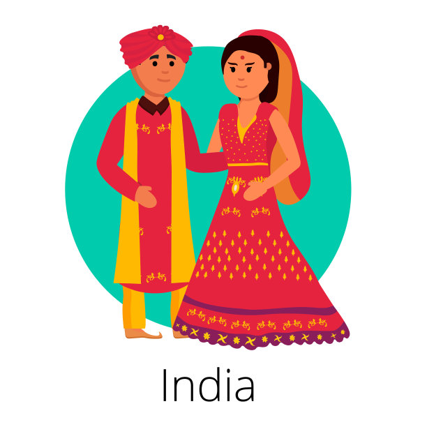 传统的当地婚礼夫妇图片下载