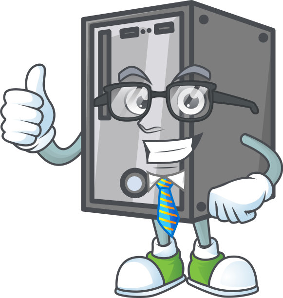 CPU卡通成功商人戴眼镜图片下载