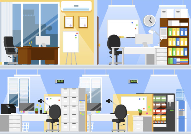 空办公室内部两层办公空间图片下载