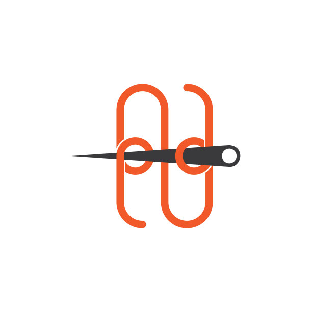 字母N链接线针符号logo图片下载