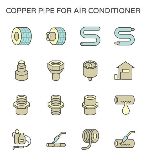 空调安装工具图标设置图片下载