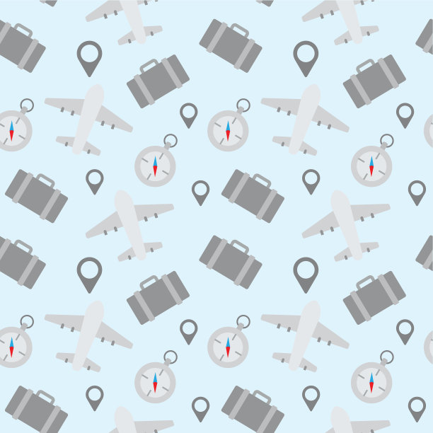 旅行和旅游无缝模式背景图片下载