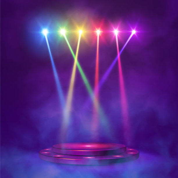 配有灯光的舞台平台图片下载