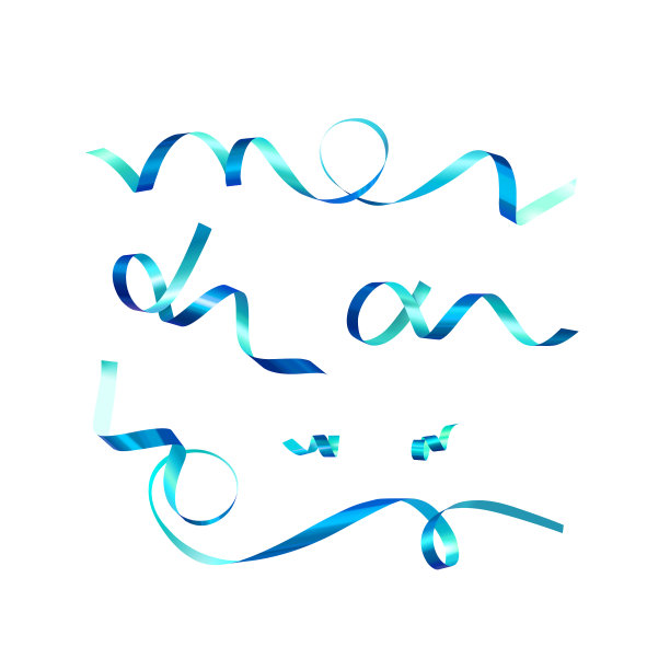 装饰逼真的节日丝带图片下载