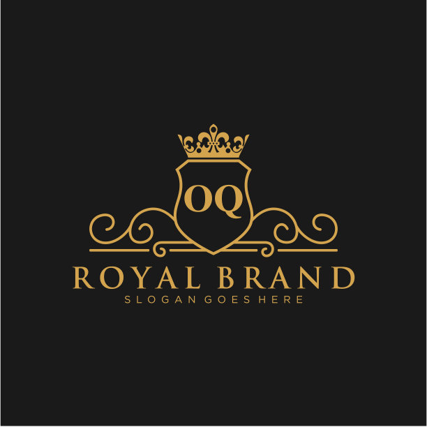 Oq信初始豪华品牌标志模板图片下载