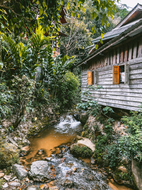 泰国清迈省湄甘榜山村图片下载