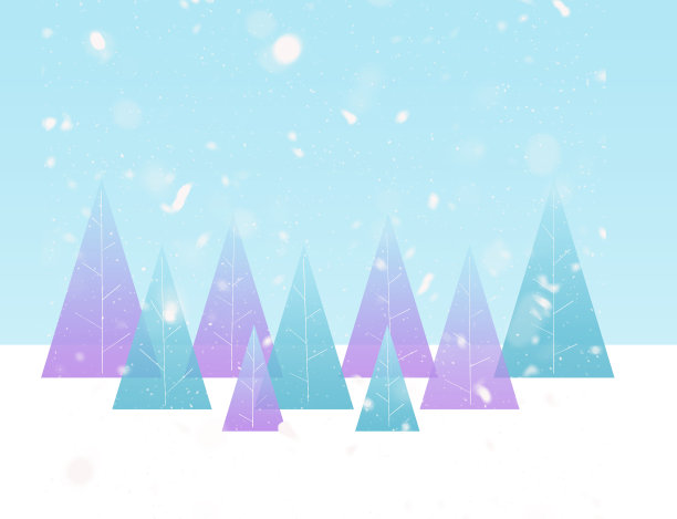 冬天-新年快乐。冬季蓝色背景的雪花和雪花。贺卡与空白书写空间图片下载