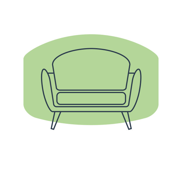 舒适的沙发，一个枕头形象的沙发图片下载