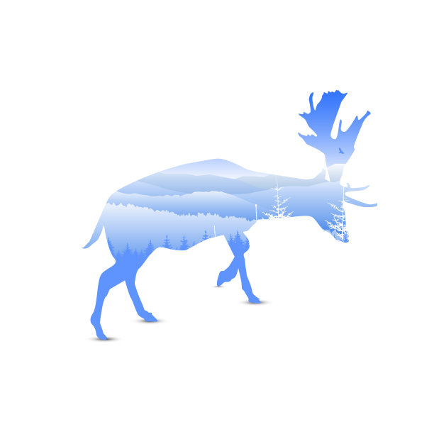 轮廓的鹿图片下载