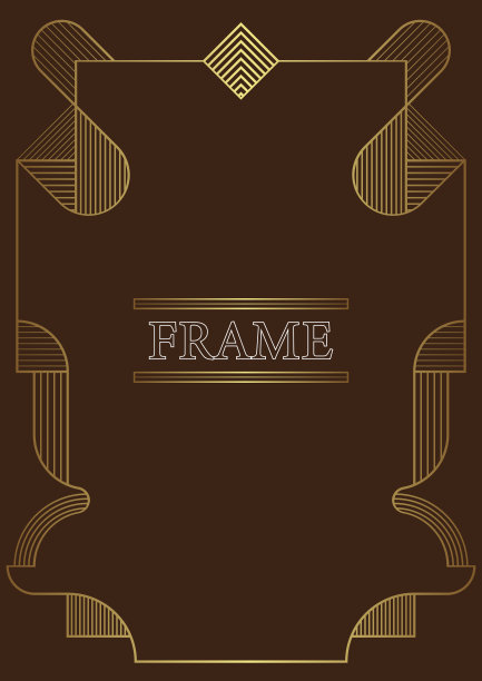 抽象线性框架模板向量图片下载