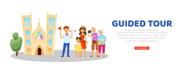 导游广告横幅旅游网站图片下载